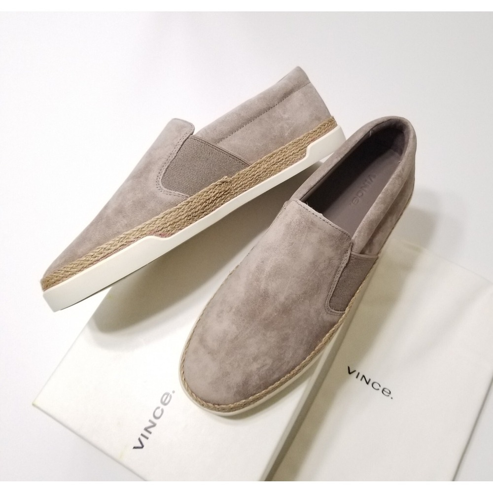 NIB Vince Johan Suede Slip On Sneakers in Light Woodsmoke Size 7.5, 8.5‎ $225